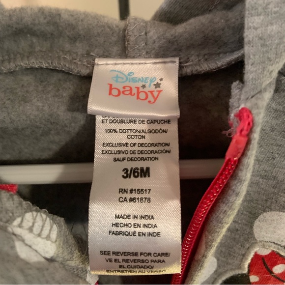 Disney Baby Mini Mouse Pajamas Size 3/6 Months - Picture 4 of 7